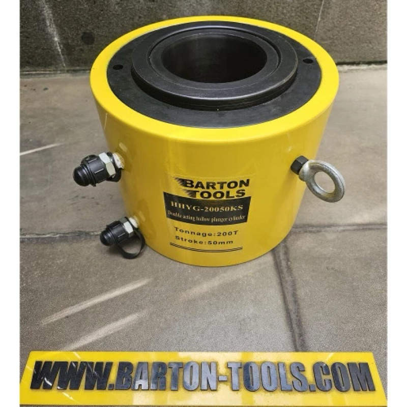 Double 200T 50mm Hollow Plunger Stroke Hydraulic Cylinder BARTON