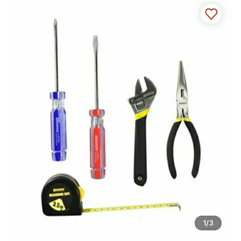 Krisbow Set 6 Pcs Tool Kit Dengan Penyimpanan