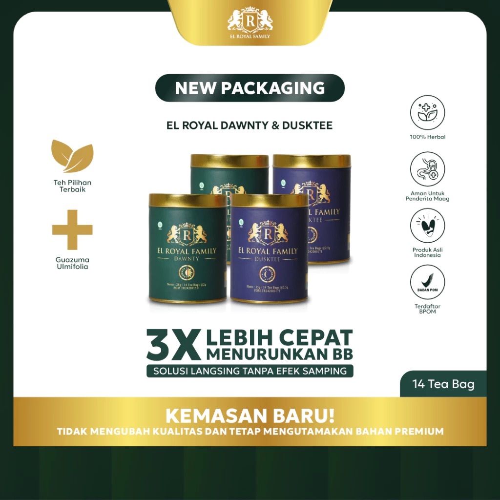 

Slimming Tea El Royal Premium Herbal Tea (2 Paket) - Morning & Night