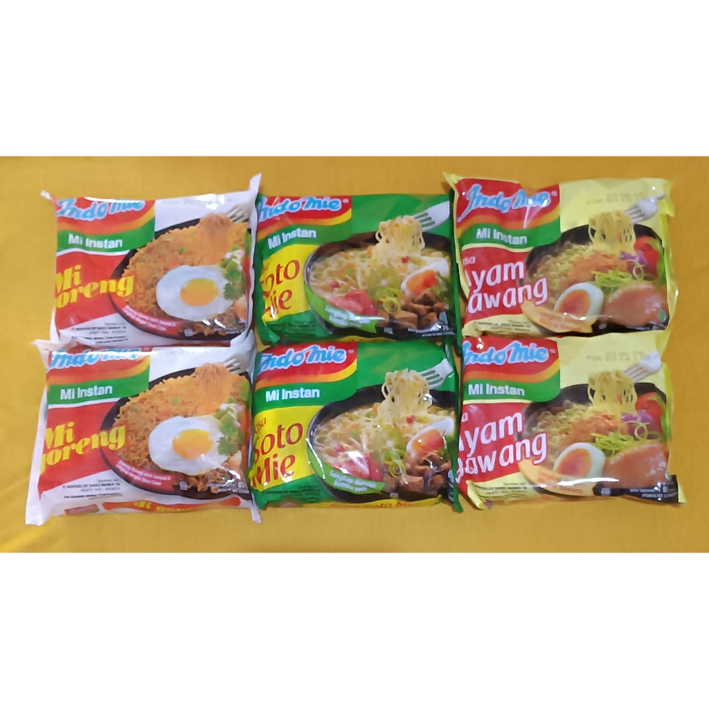 

Indomie Goreng / Indomie Soto / Indomie Ayam Bawang 6 pcs