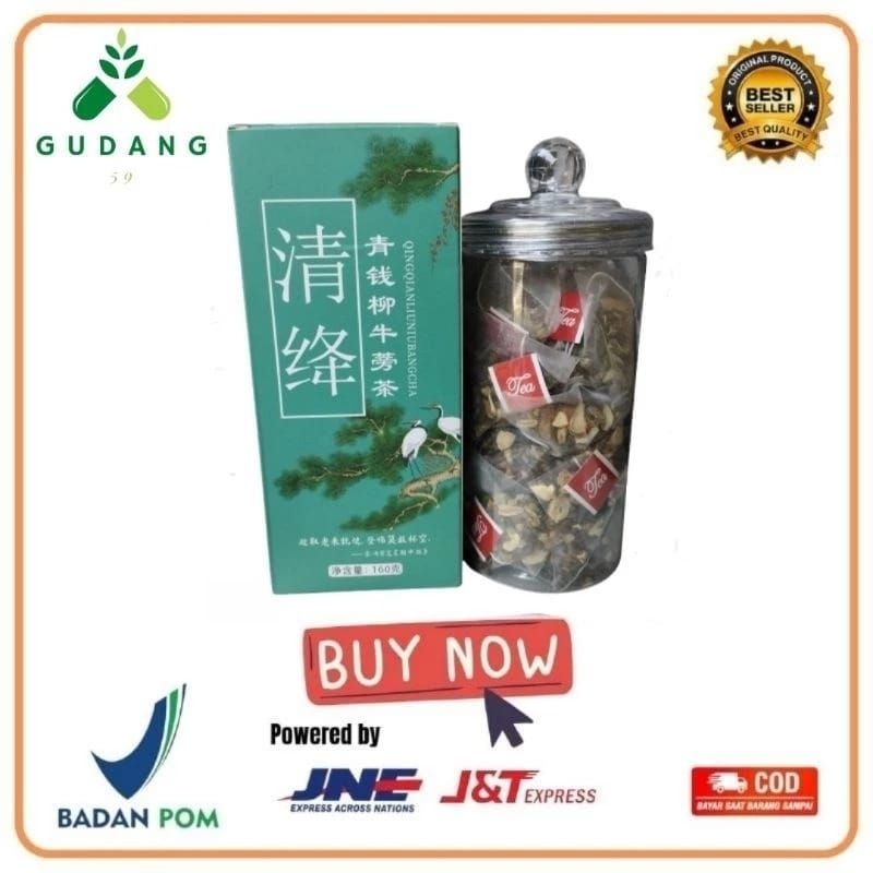 

Teh Diabetes QINGQIAN Teh Hijau Qianliu Burdock Teh Herbal Rempah Asli China Teh Kesehatan Obat Diabetes, Gula Darah Dll
