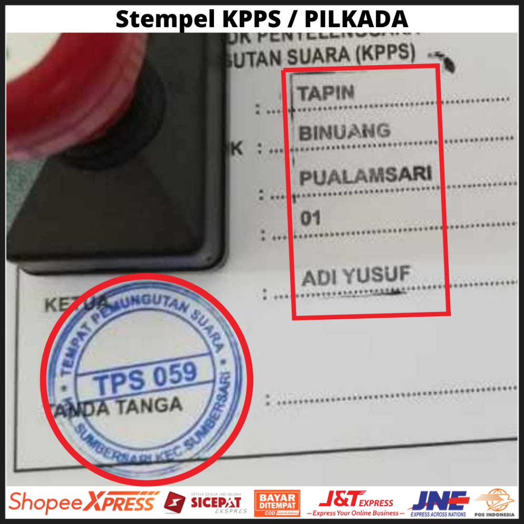 Promo Cetak Stempel PILKADA / Stempel KPPS Pemilu / Stempel Custom / Stempel TPS