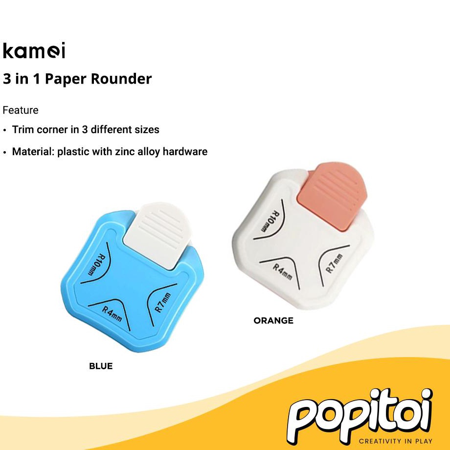 

Top Arrival Kamei 3 in 1 Paper Corner Puncher Rounder alat lengkungan sudut kertas kadomaru
