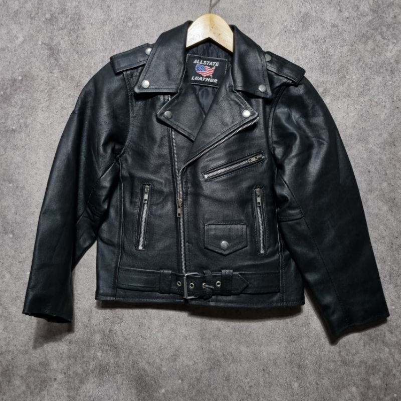 All State Leather Size 2XL Kids 7-8th Schott Perfecto NYC Harley Davidson Avirex Vanson Indians RBC 