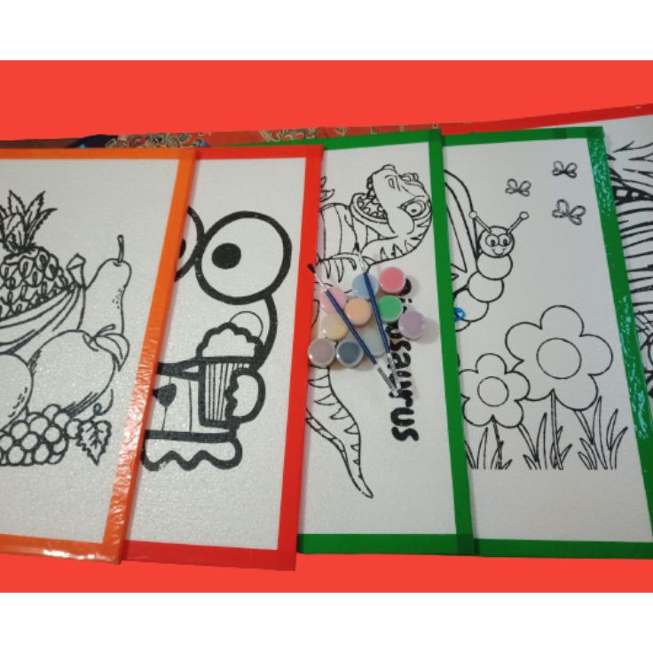 

Baru Untung Media lukis sterefoam 1 set5 lukis sterefoamkuas1 cat air
