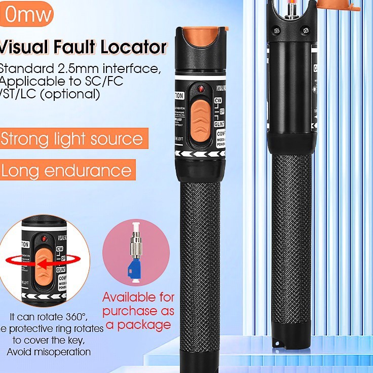 Model Cantik  Visual Fault Locator VFL Fiber Optik Senter Laser Merah Fiber Optic 1mW 1KM Tester