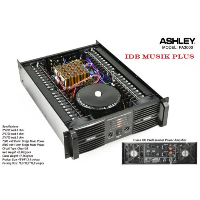 Power Ampli Class GB Ashley PA3000 PA 3000 Original