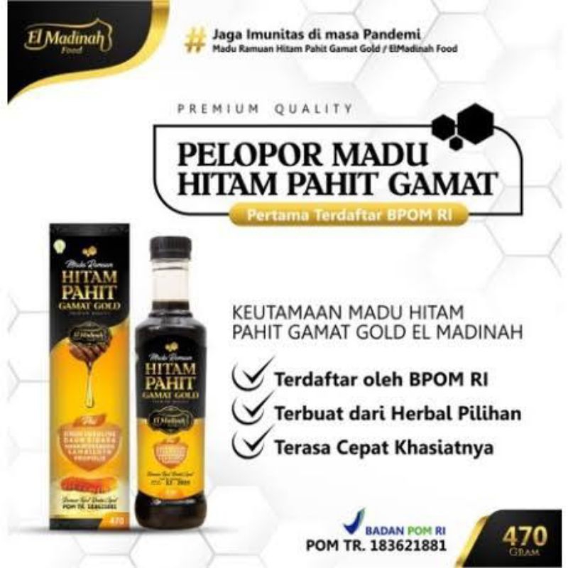 Madu hitam pahit gamat gold