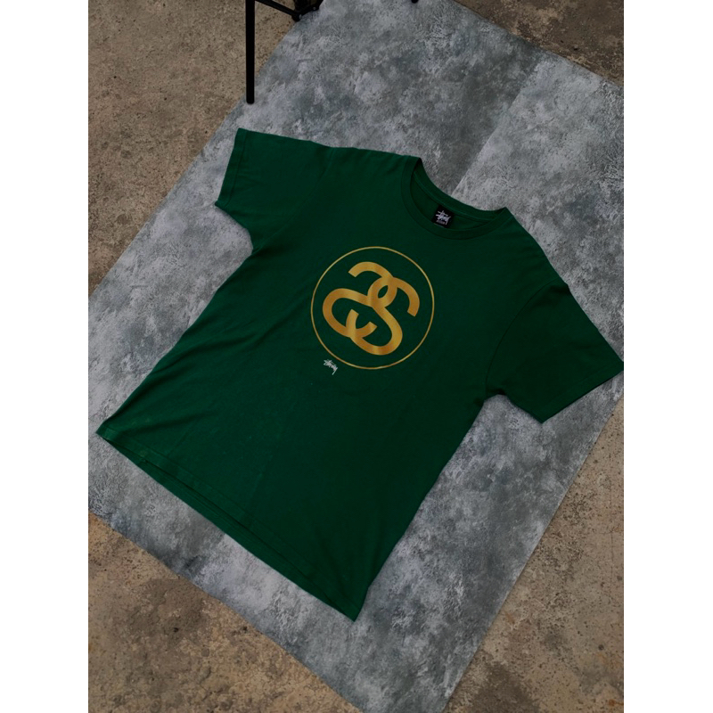 T-shirt Stussy logo SS green original