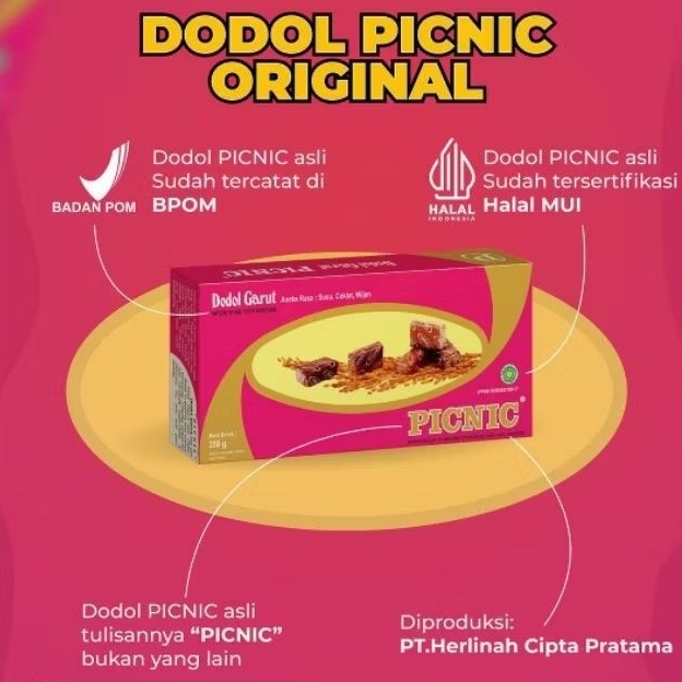 

NOB Dodol Garut Asli 250 Gram Berkualitas Orinal - PICNIC Classic 250 Gram