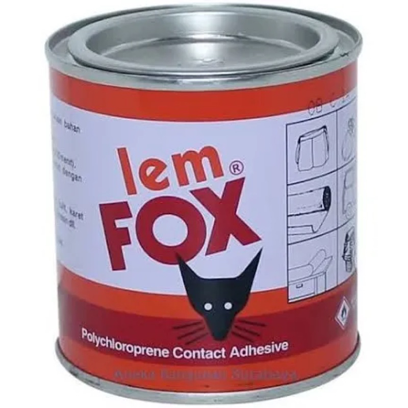 lem fox kuning kaleng 185 gram