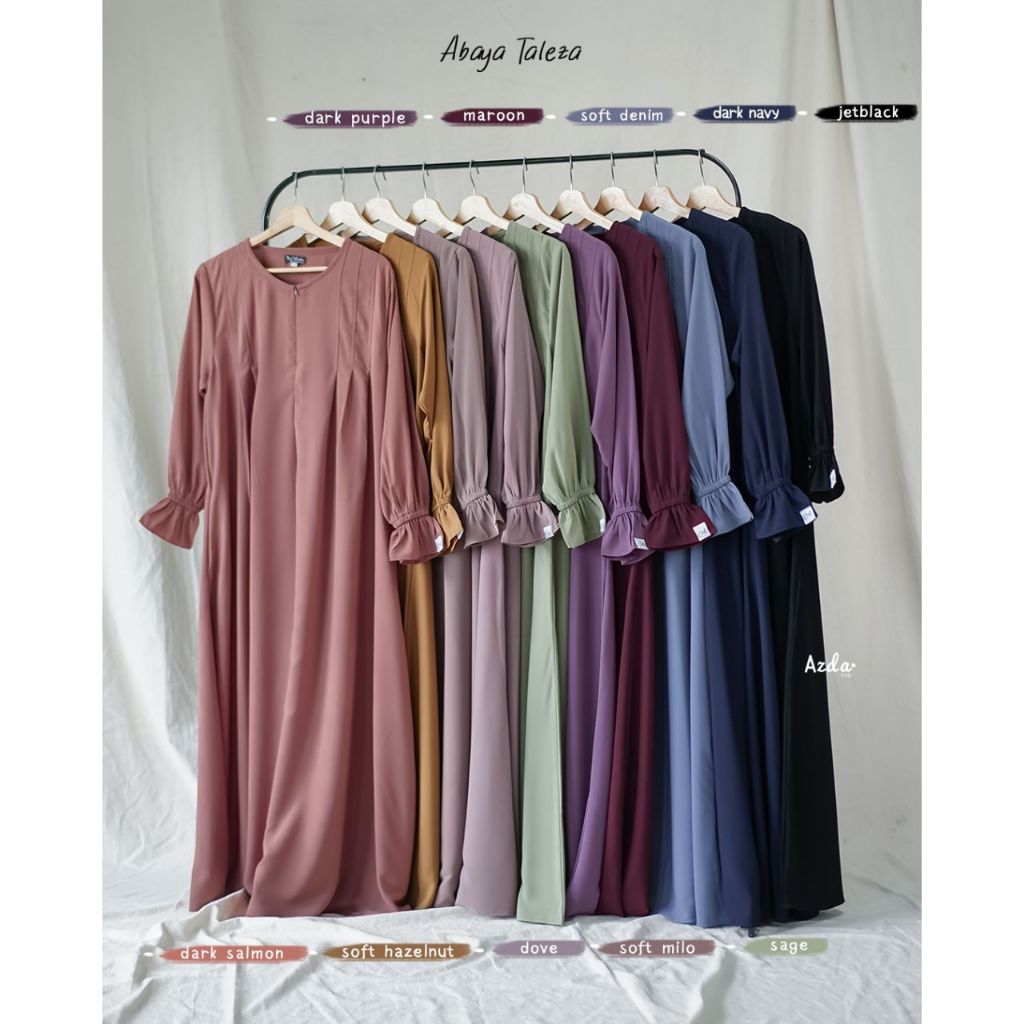 [READY] Khumaira_Abaya Taleza & Khimar ala FK / Khimar Bandana Aleza | Navy Biru Maroon Merah