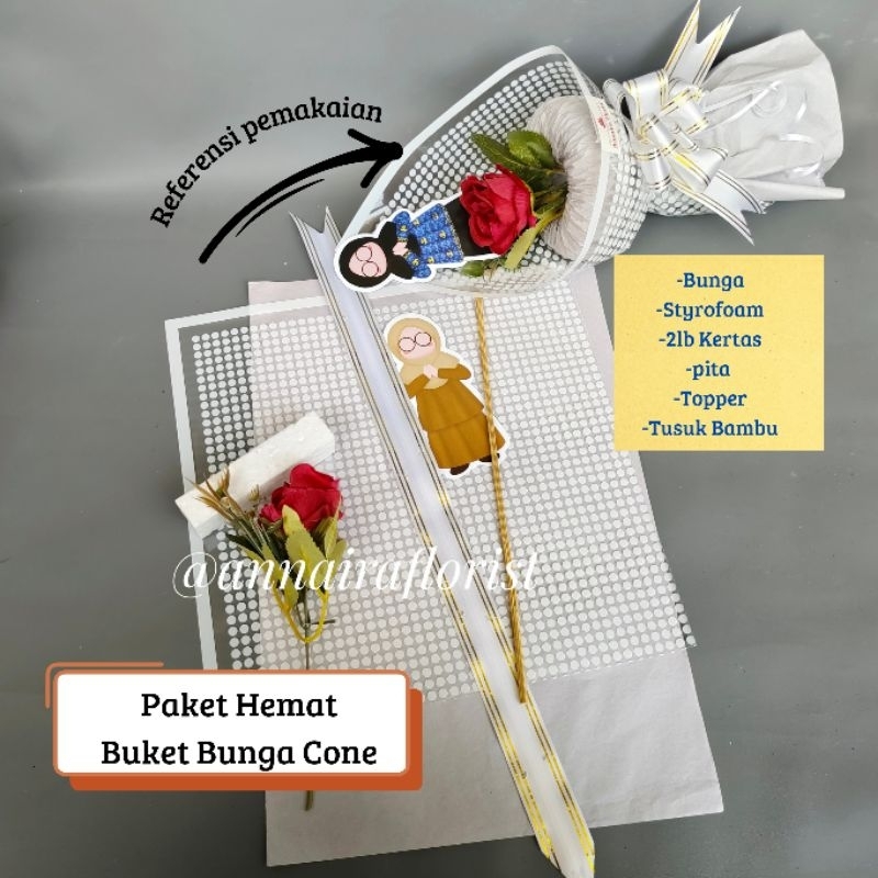 

Paket hemat buket bunga cone