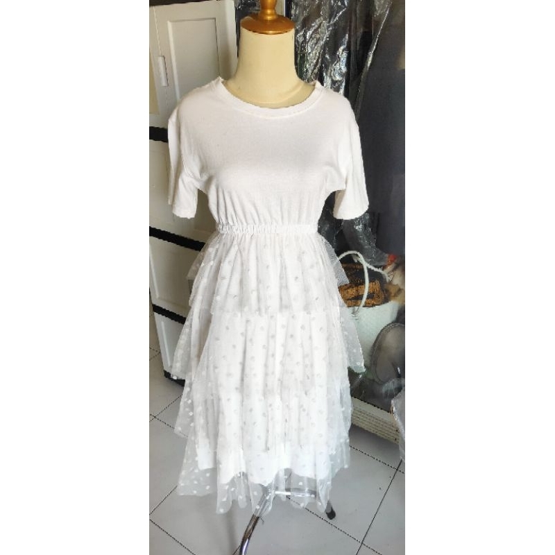 PL Dress Umpak Tutu Polkadot