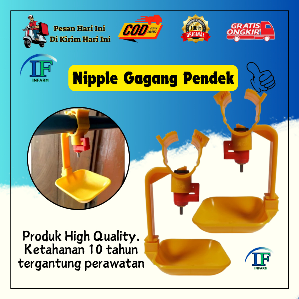 Nipel Niple Nepel Puyuh Nipel An 009p Nipel 360° Bisa Di minum Dari Segala Arah INNFARM