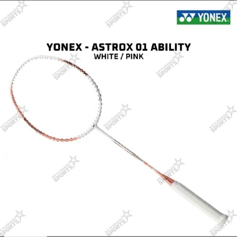 raket badminton yonex astrox 01 ability white/pink