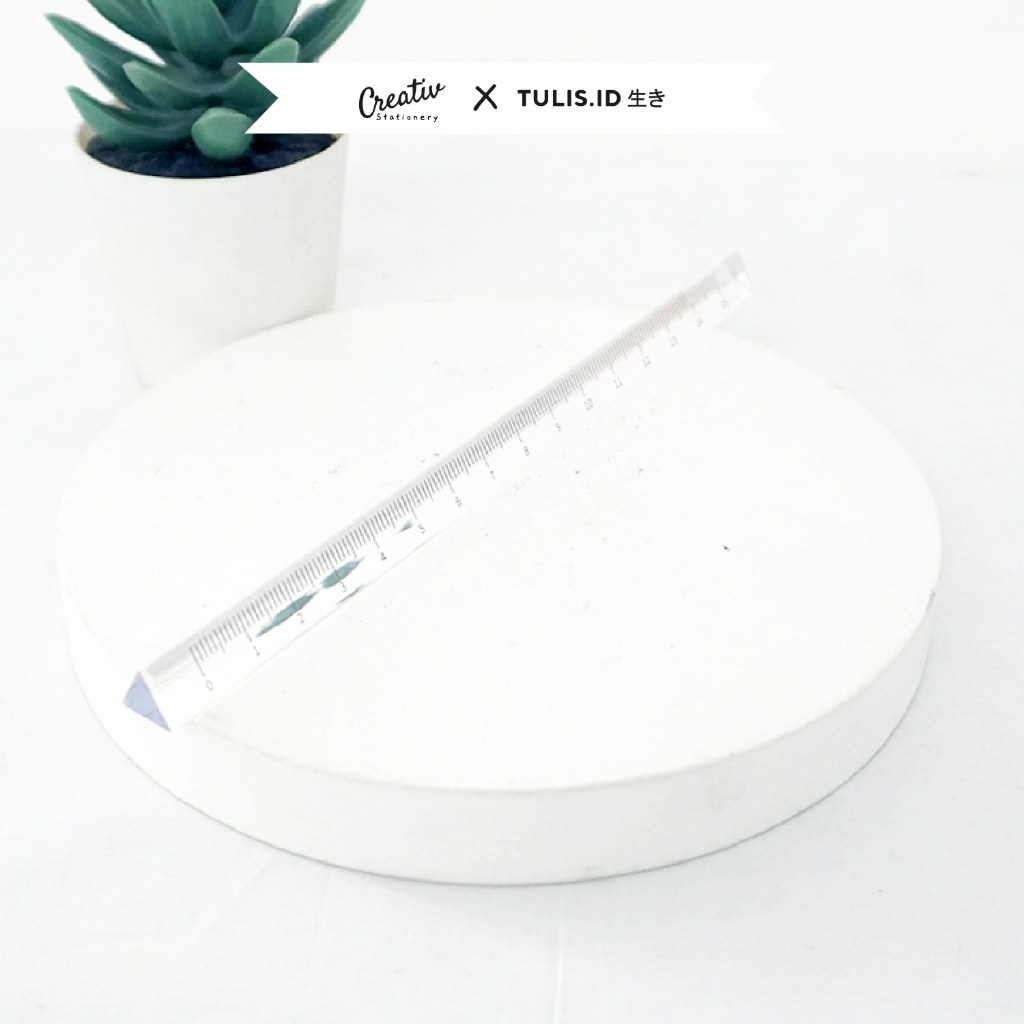 

[TULIS.ID IKI 生き] Triangle Ruler Penggaris Segitiga Transparant 15 Cm