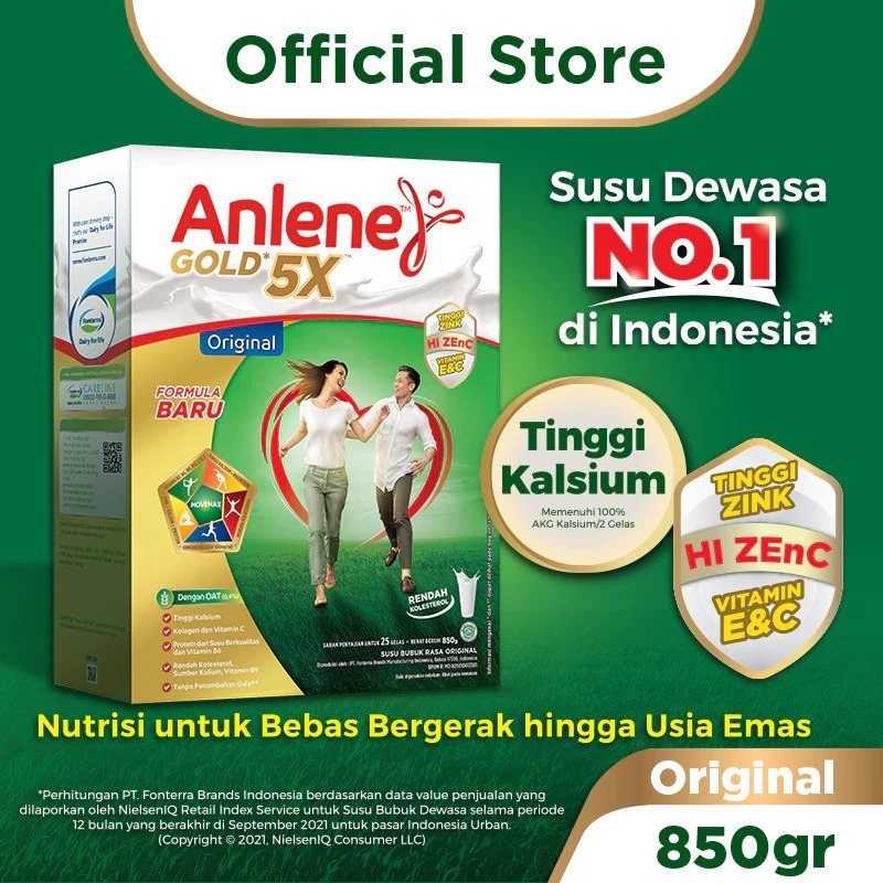 

Anlene gold 5x Vanila 850gr