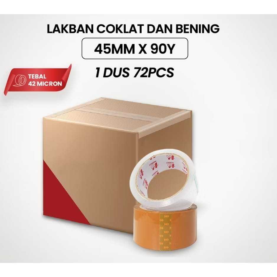 

Solasi Lakban BENING/COKLAT 45MM x 90 Yard ISOLASI