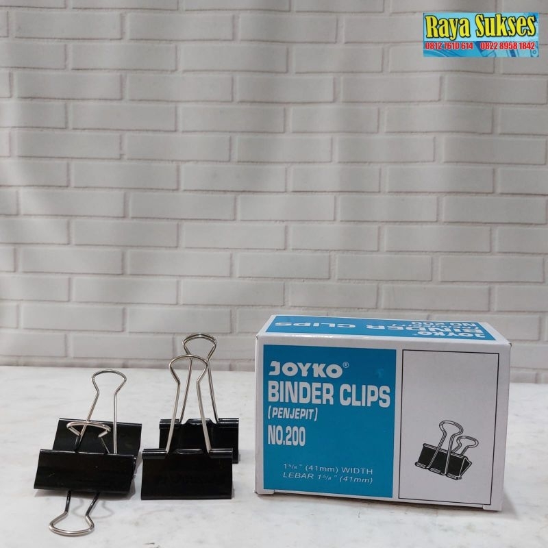 

Binder Clips Joyko No.200/Clips Kertas/Penjepit
