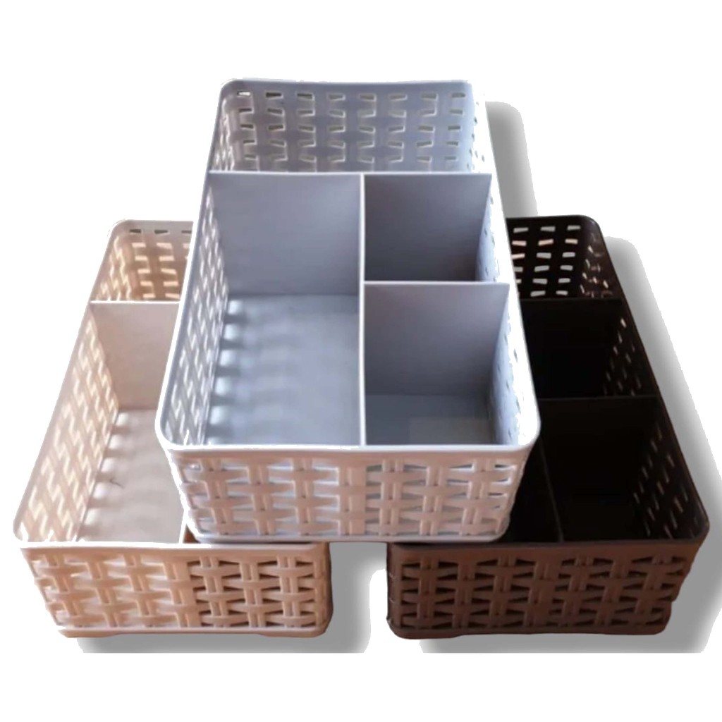 Keranjang Plastik/Asvita basket/keranjang plastik Vica multi holder sekat 4 Asvita