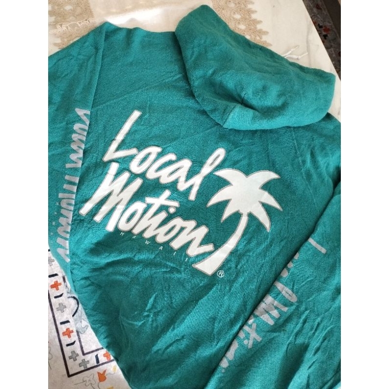 Hoodie Local Motion Hawaii Surfing Tag Hanes