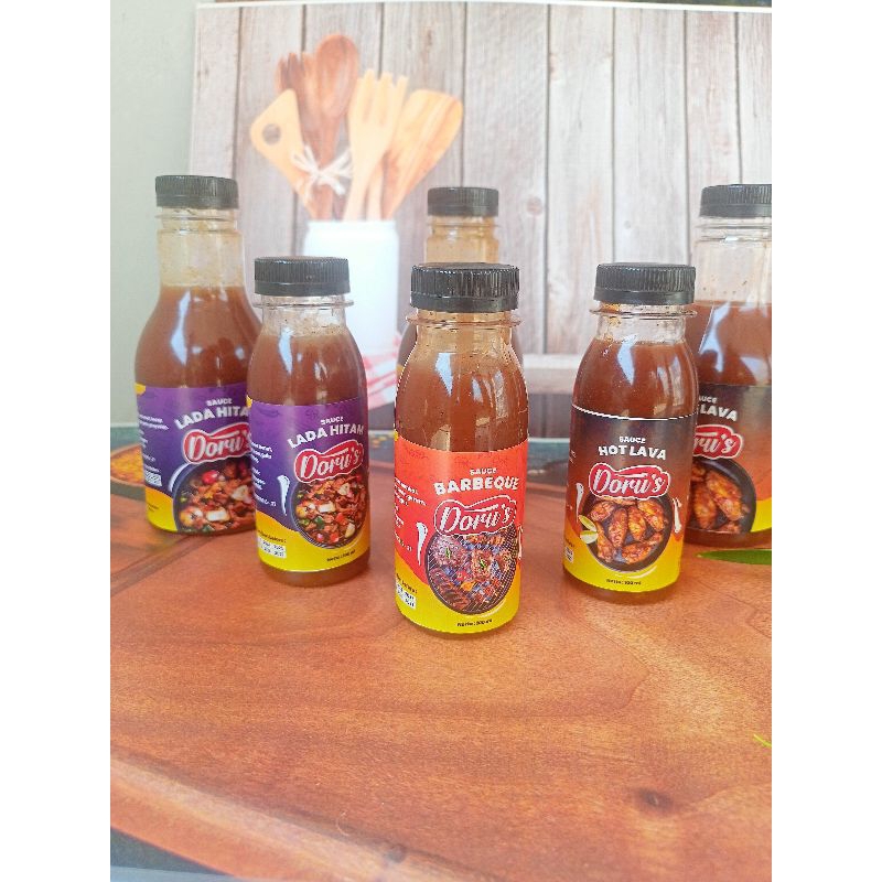 

Doru's saos hot lava, bbq dan lada hitam
