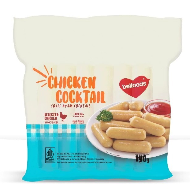 

BELFOODS CHICKEN COCKTAIL 190GR SOSIS AYAM AYAM ISI 16PCS - DISASS JOGJA