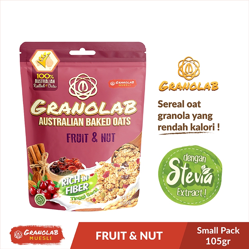 

Granolab - Granola Fruit and Nut - Sereal Enak 105gr