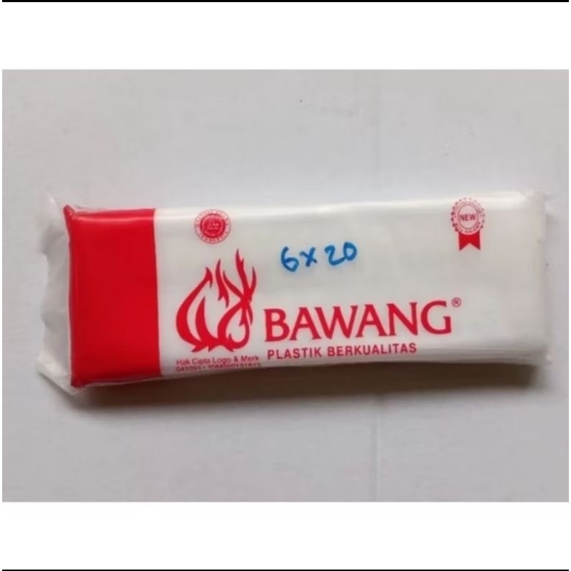 Plastik Pe Bawang Ukuran 6x20 / Plastik wadah sambal Uk. 6x20