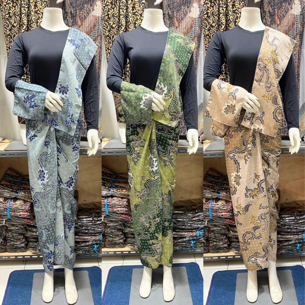 Set Cauple Batik Rok Lilit Dan Selendang/Set Rok Batik Dan Selendang Motif Batik Aneka Pilhan Warna