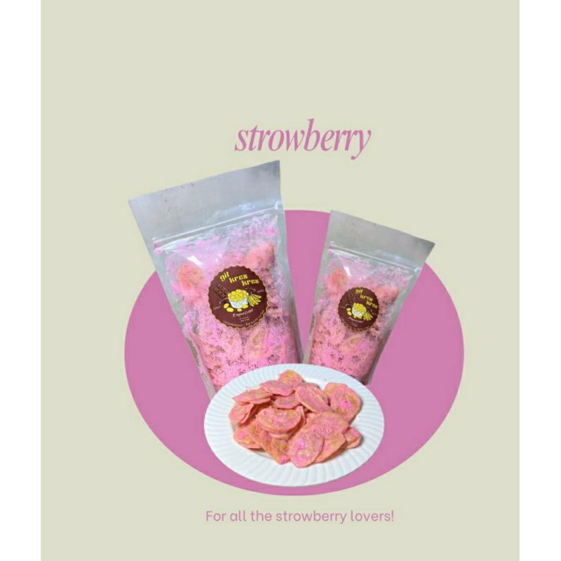 

Keripik Pisang Strawberry Lumer 200gram