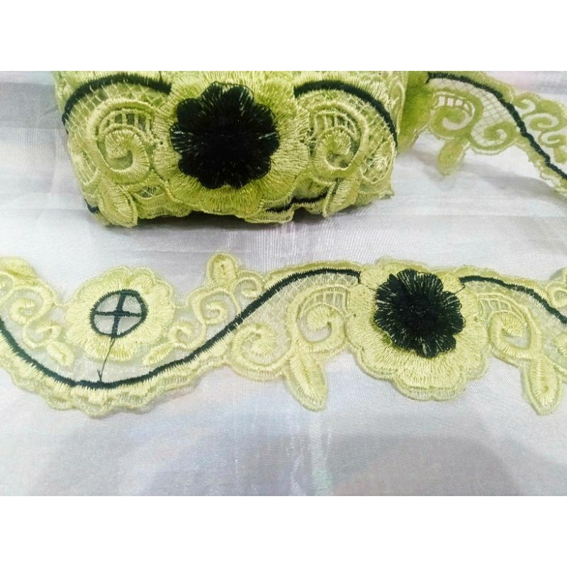 Renda Kerancang/Renda Brukat/Renda Bordir 5cm