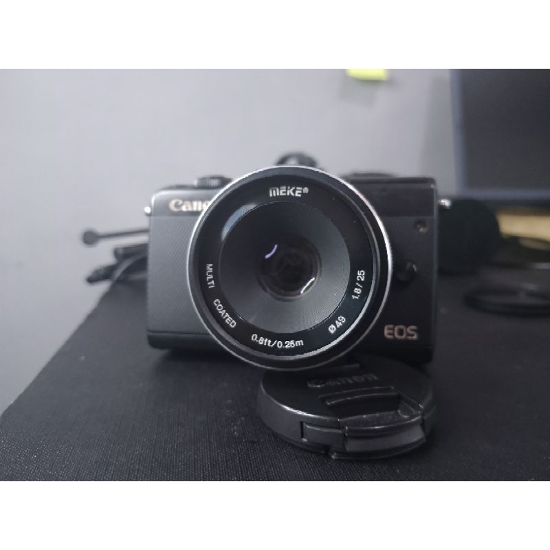 CANON M100 MULUSS + LENSA FIX 25MM BOKEH