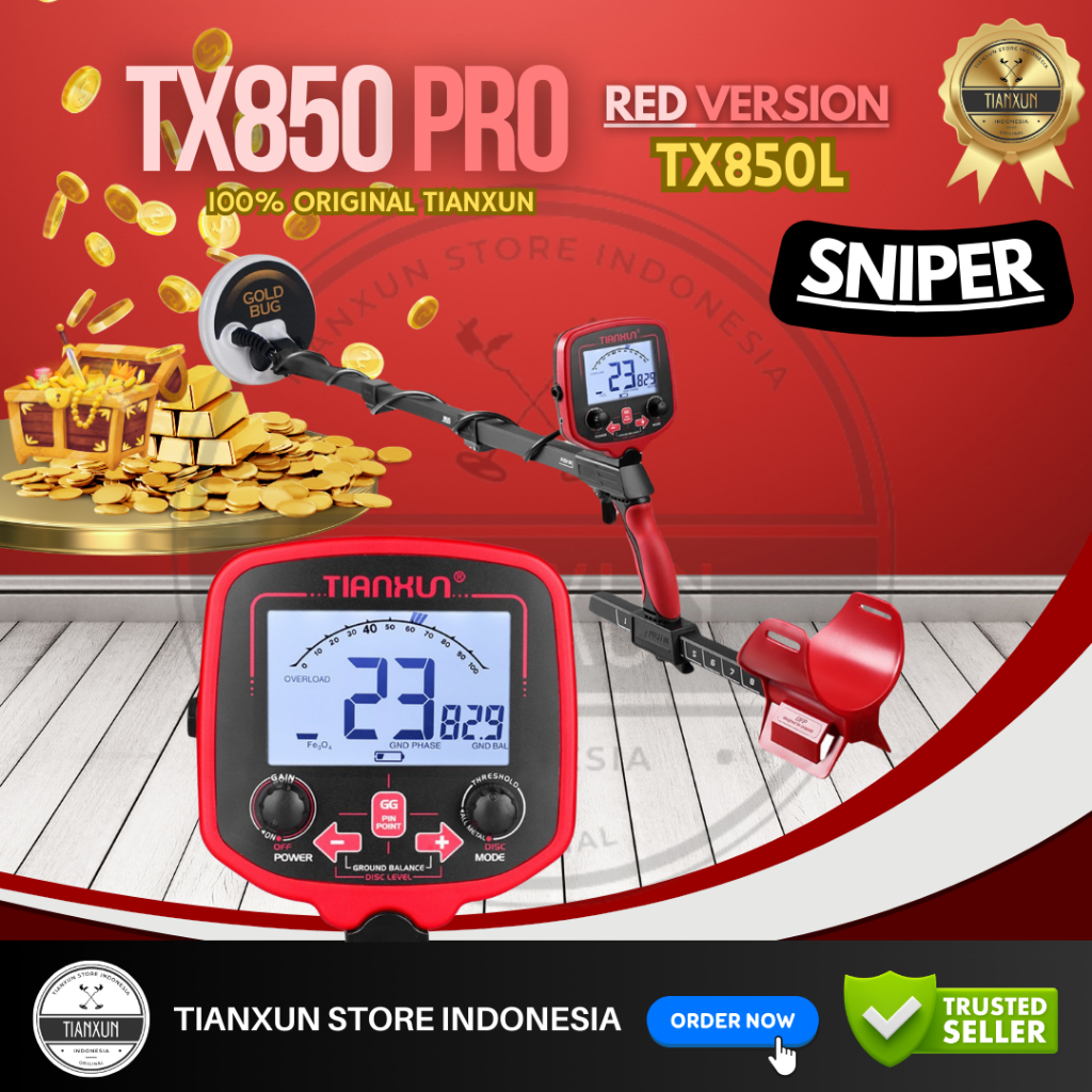 ORIGINAL TIANXUN  TX850 PRO SNIPER COIL 5" METAL DETECTOR UNDERGROUND ALAT PENCARI EMAS TX850 PRO ST