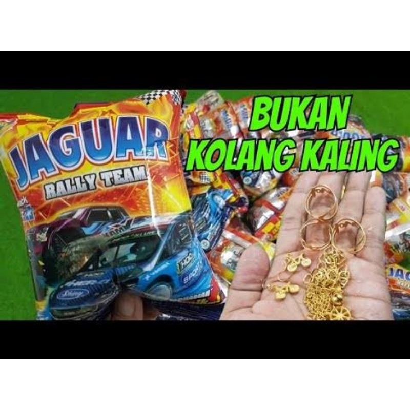 

Ciki Jaguar berhadiah uang tunai Dll - Ciki berhadiah uang - snack Jaguar 1 pack isi 10pcs