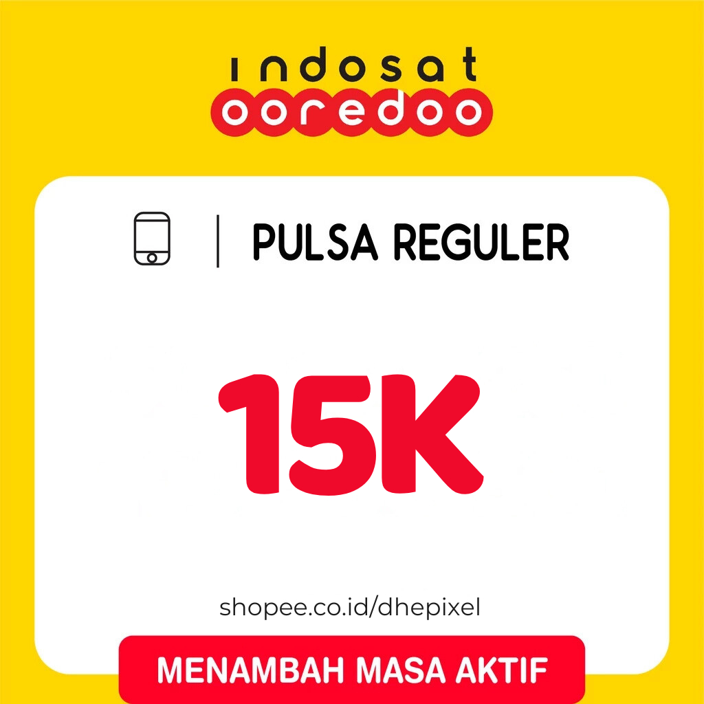 Pulsa Indosat Ooredoo IM3 Elektrik Reguler Murah 15 RB MURAH Menambah Masa Aktif Proses Cepat 5 Meni