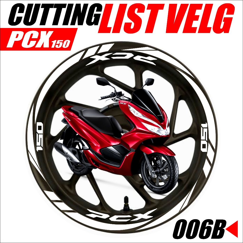 Sticker cutting lis pelk pcx 150 lis velg HONDA PCX 150 KODE 006 Motorcycle