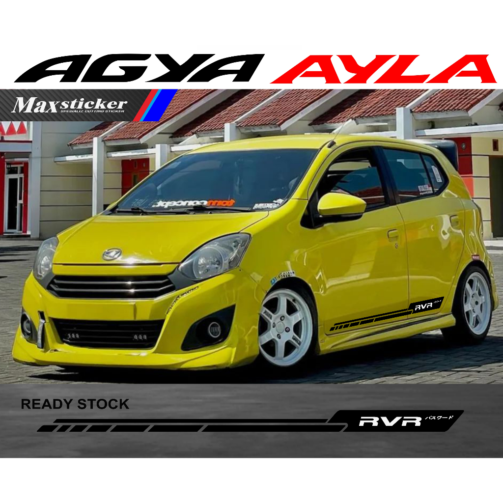 sticker variasi agya ayla motif terbaru 2013-2021 sticker body samping daihatsu ayla