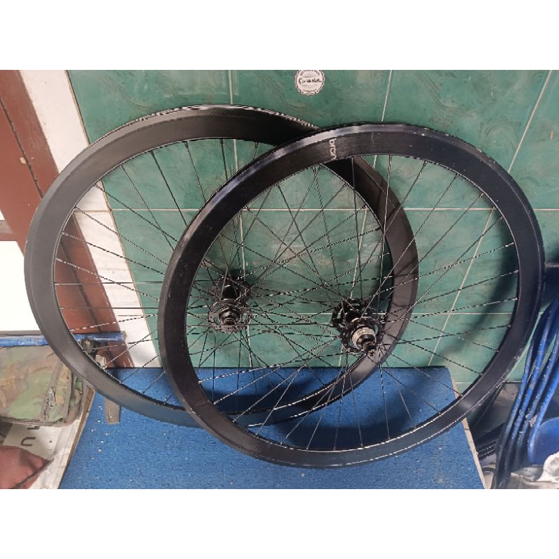 WHEELSET FIXIE HUB NOVATEC L FIXFIX, RIM / VELG BRAIN