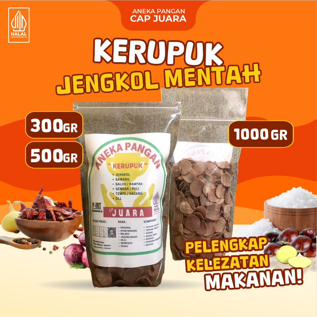 

Kerupuk Jengkol Mentah Tanpa Pengawet Cemilan Renyah Gurih Snack Tradisional