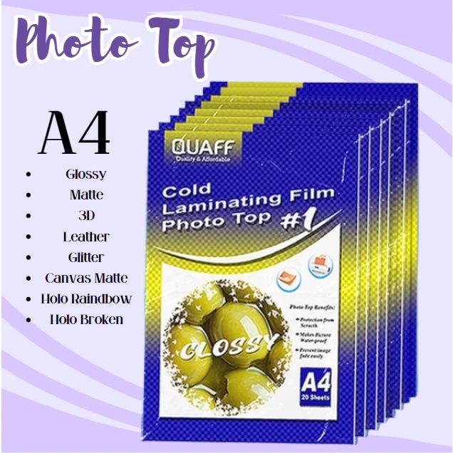 

QUAFF Photo Top / Cold Laminating Film A4 Size 80micron
