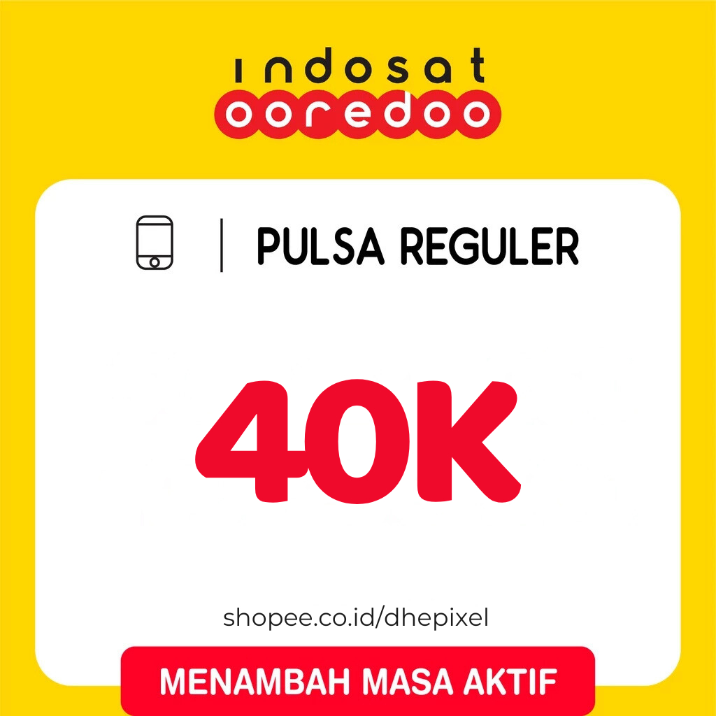 Pulsa Indosat Ooredoo IM3 Elektrik Reguler Murah 40 RB MURAH Menambah Masa Aktif Proses Cepat 5 Meni