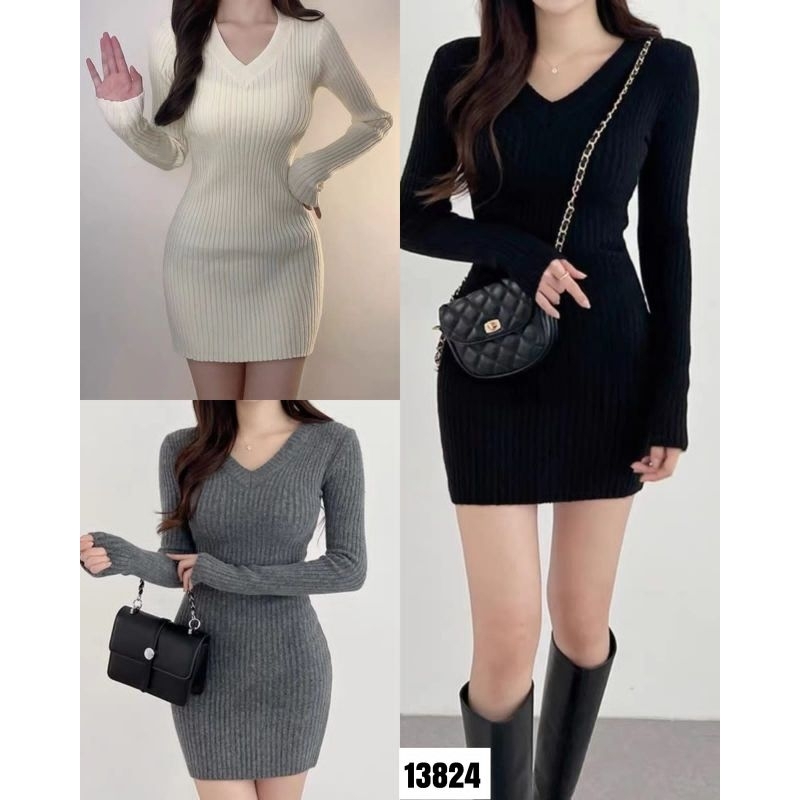 DRES KOREA KNIT RAJUT LENGAN PANJANG