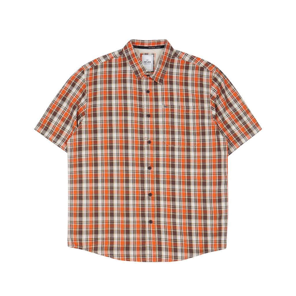 Kemeja Original MGEE - Kemeja Kasual Lengan Pendek Pria Original MGEE Alto CKKR 159 Orange