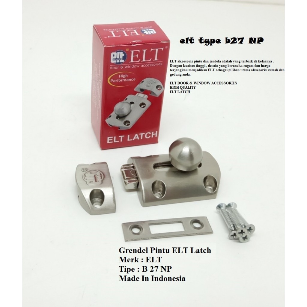 ELT-Grendel Slot Kunci Pintu dan Jendela ELT Latch B 27 NP