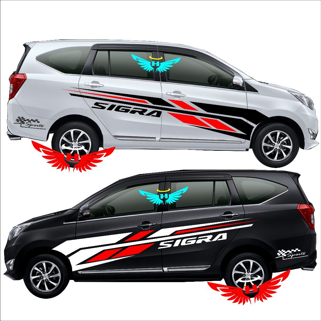 Sticker mobil sigra sticker mobil sigra terbaru stiker mobil list terlaris stiker sigra sport