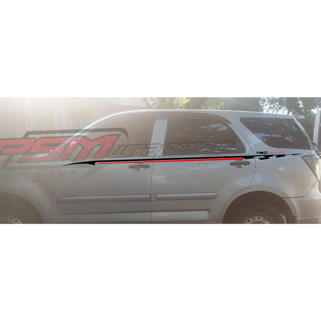 Stiker mobil toyota rush stiker body samping mobil rush stiker striping variasi mobil rush terios