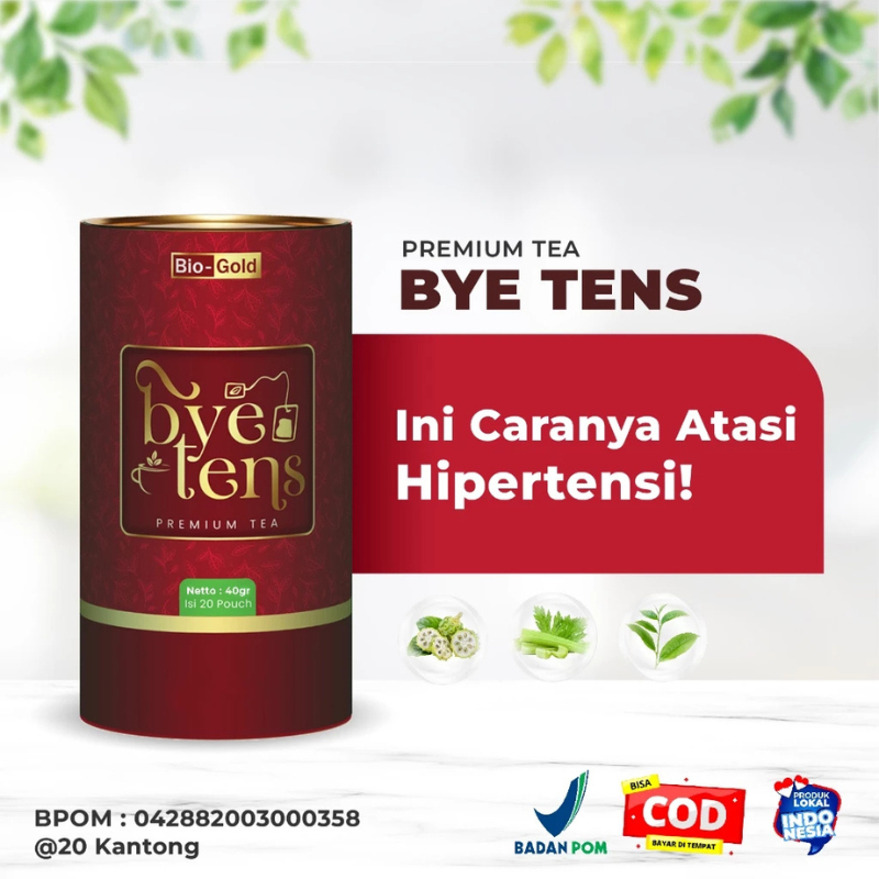 

Bye Tens Tea Bio Gold Premium Tea Teh Celup Bantu Atasi Tekanan Darah Tinggi 20 Tea Bags BPOM