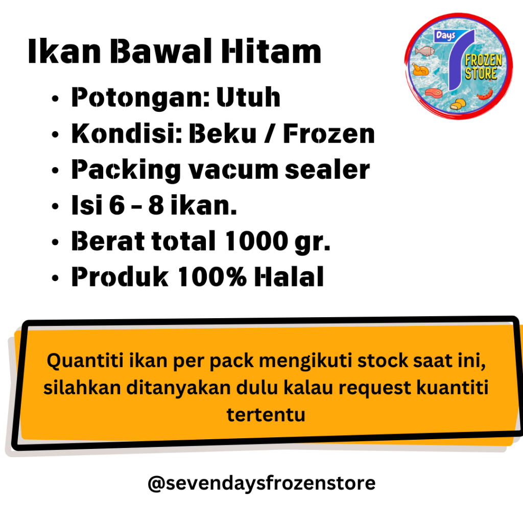 

AFGC Ikan Bawal Hitam Laut Beku Frozen